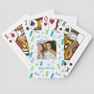 Add Your Name Flip Flop Pattern Playing Cards