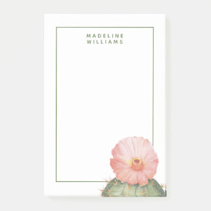 Add Your Name Flowering Cactus Post-it Notes