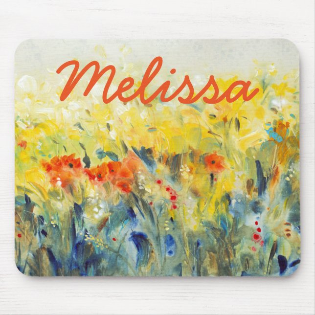 Add Your Name | Flowers Sway II Mouse Pad (Front)