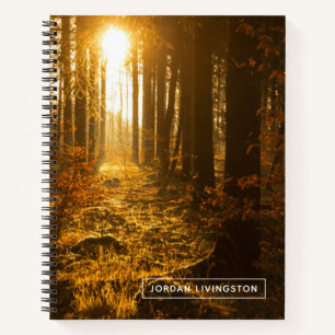 Add Your Name Forest During Autumn Baden Würt Notebook