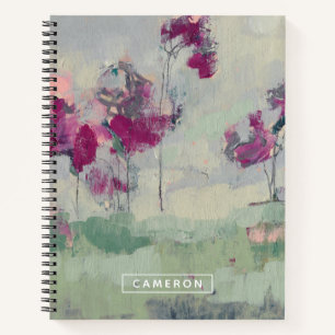 Add Your Name Fuchsia Treeline Notebook