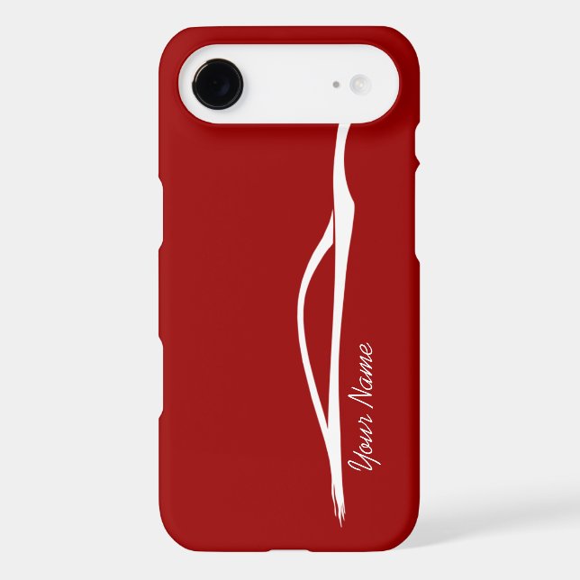 "add your name" G37 White Silhouette - Red Case-Mate iPhone Case (Back)