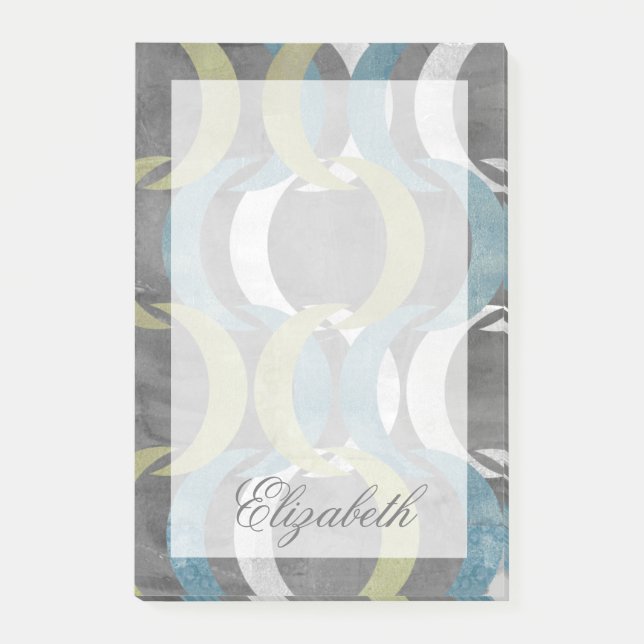 Add Your Name | Geometric Repeat I Post-it Notes (Front)