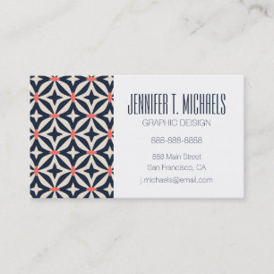 Add Your Name Geometric Star Pattern Business Card