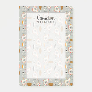 Add Your Name   Geometric Teal & Blue Pattern Post-it Notes