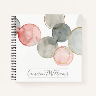 Add Your Name Gilded Spheres Notebook