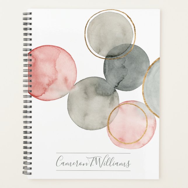 Add Your Name | Gilded Spheres Planner (Front)