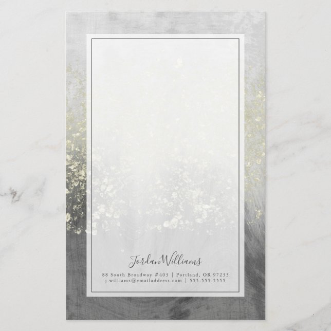 Add Your Name | Glitter Swirl Stationery (Front)