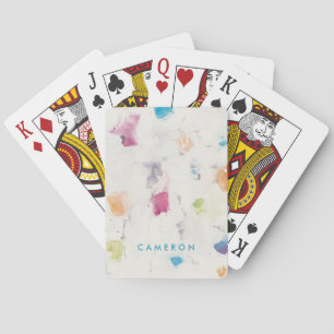 Add Your Name Glitterati I Abstract Print Playing Cards