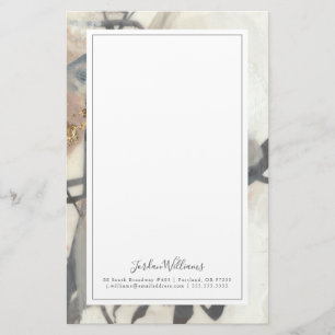Add Your Name Golden Blush Stationery