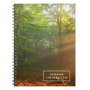 Add Your Name   Golden Moment of Light Notebook