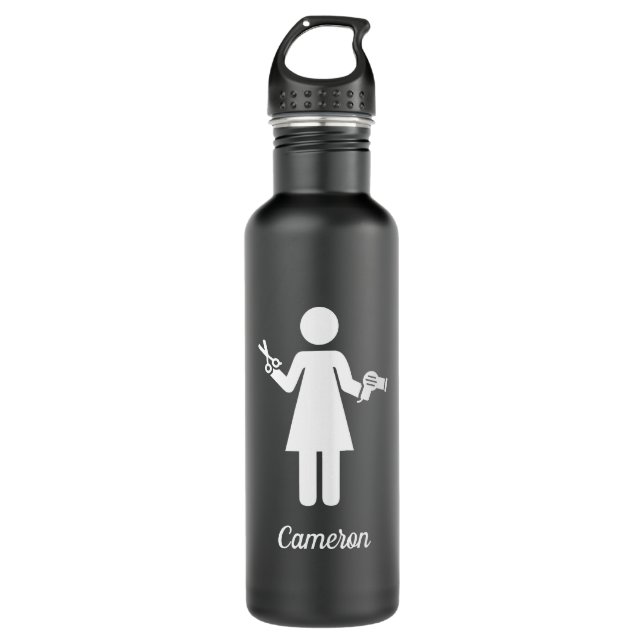 Add Your Name | Hairdresser Symbol 710 Ml Water Bottle (Front)