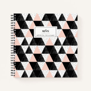 Add Your Name   Hand Drawn Triangle Geometric Notebook