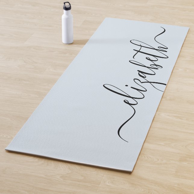 Add Your Name | Handwriting Pastel Blue Yoga Mat (In Situ)