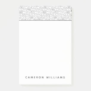 Add Your Name   Happy Teeth Pattern Post-it Notes