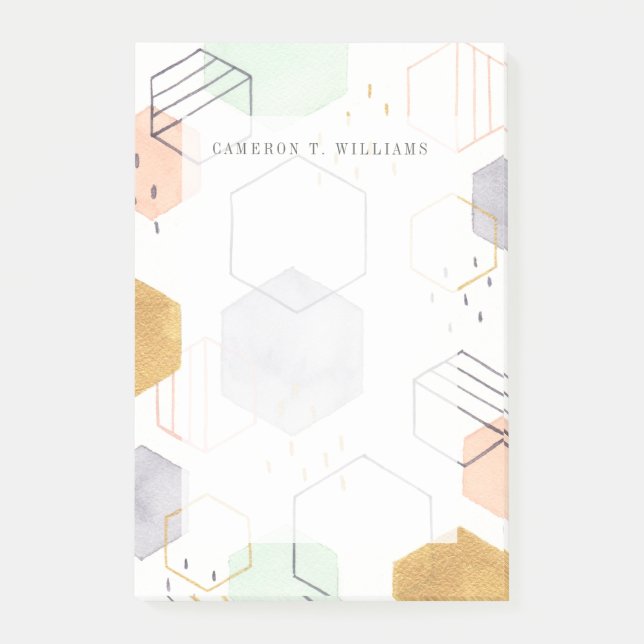 Add Your Name | Hex Scatter Post-it Notes (Front)