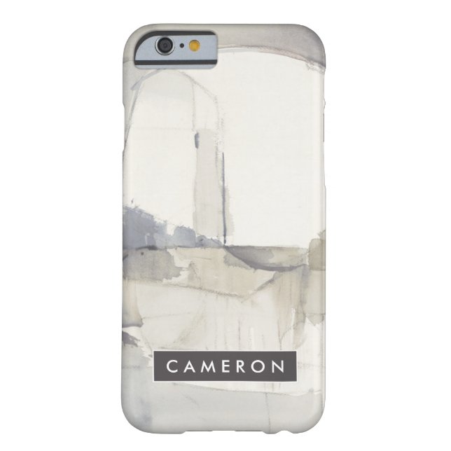 Add Your Name | Improvisation I Grey Abstract Case-Mate iPhone Case (Back)