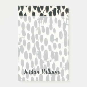 Add Your Name Invariable I Black Watercolor Post-it Notes