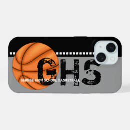 Add Your Name iPhone 15 Case Basketball