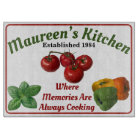 'Add Your Name' Kitchen Glass Cutting Board