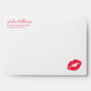 Add Your Name Lipstick Kiss Envelope