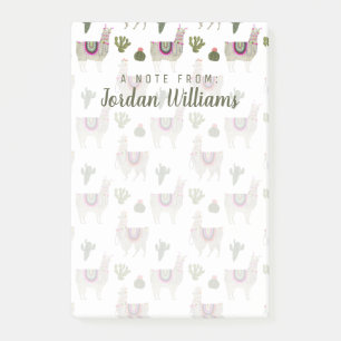 Add Your Name Llamarama Collection Cute Lllama Post-it Notes