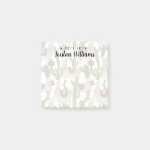 Add Your Name Llamarama Collection Pattern Post-it Notes