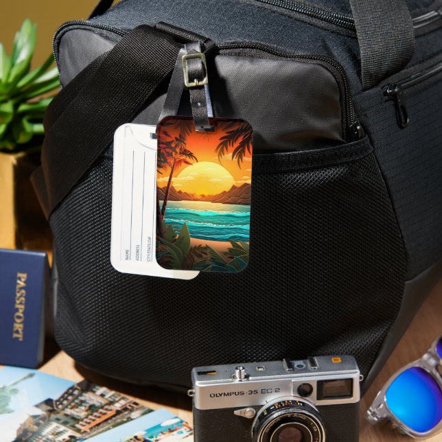 Add Your Name Luggage Tag (Front & Back)