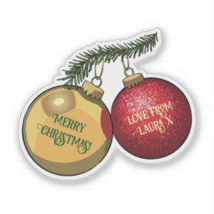 Add Your Name Merry Christmas Tree Decorations