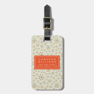 Add Your Name Mid-Century Atomic Inspired Luggage Tag
