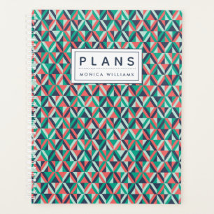 Add Your Name Mid-Century Modern Geometric Planner