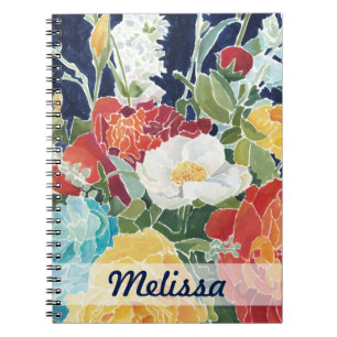 Add Your Name Midnight Florals I Notebook