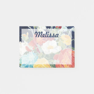 Add Your Name   Midnight Florals I Post-it Notes