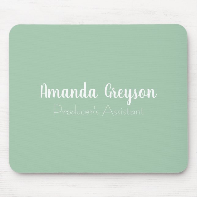 Add Your Name Minimal Monogram New Job Position Mouse Pad (Front)