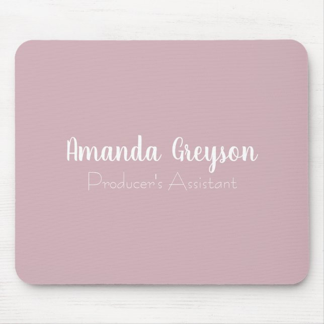Add Your Name Minimal Monogram New Job Position Mouse Pad (Front)
