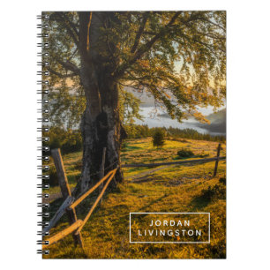 Add Your Name Misty Dawn in a Forest Notebook