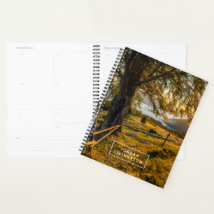 Add Your Name Misty Dawn in a Forest Planner