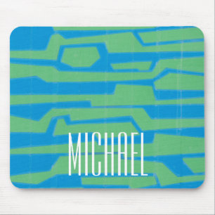 Add Your Name   Modern Circuit V Mouse Pad