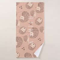 Add Your Name | Modern Cute Hedgehog Pattern