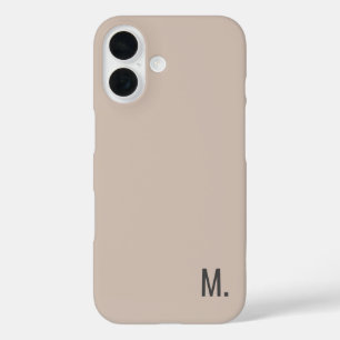 Add Your Name Modern Minimalist Initial iPhone 16 Case