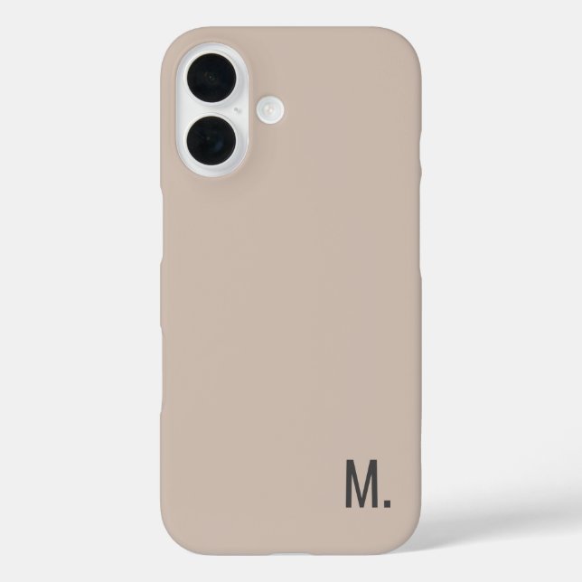 Add Your Name Modern Minimalist Initial Case-Mate iPhone Case (Back)