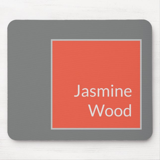 Add Your Name Modern Minimalist Plain Mouse Pad (Front)
