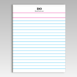 Add Your Name Monogram Extra Wide Ruled Notepad