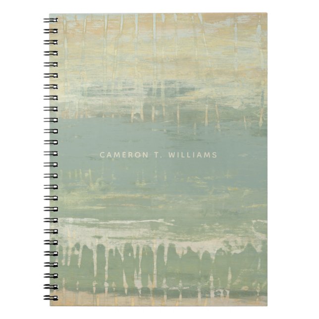 Add Your Name | Muted Horizon Notebook (Front)