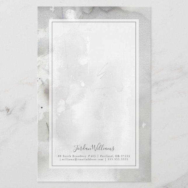Add Your Name | Mystical Objects - Grey Stationery (Front)