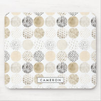 Add Your Name | Neutral Abstract Circle Pattern
