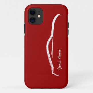 "add your name" Nissan 370z on Red Background iPhone 11 Case