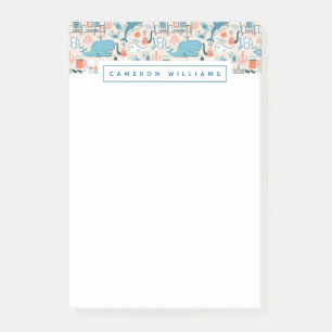 Add Your Name North Sea Cute Doodle Pattern Post-it Notes