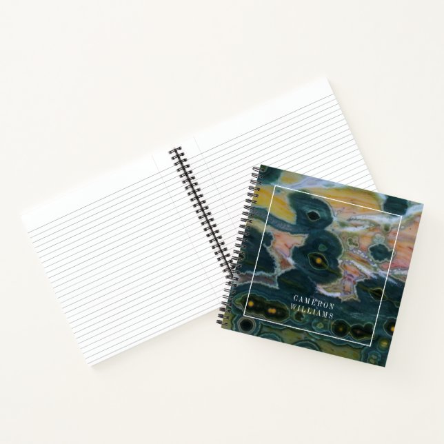 Add Your Name | Ocean Jasper Slab Notebook (Inside)