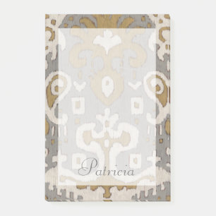Add Your Name Ochre Ikat I Post-it Notes